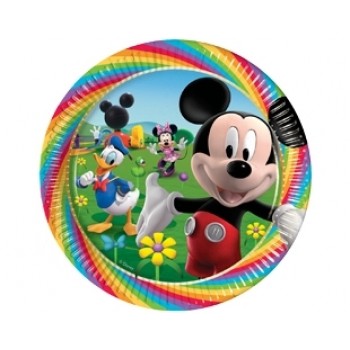 10 Adet 23 Cm. Mickey Renkler Kağıt Tabak