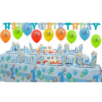16 Kişilik First Birthday Blue Süper Set