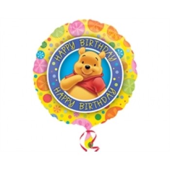 18 İnç Winnie The Pooh Birthday Folyo Balon