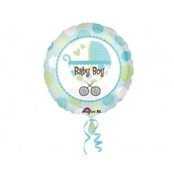 18 inç Baby Boy Buggy Paketli Folyo Balon