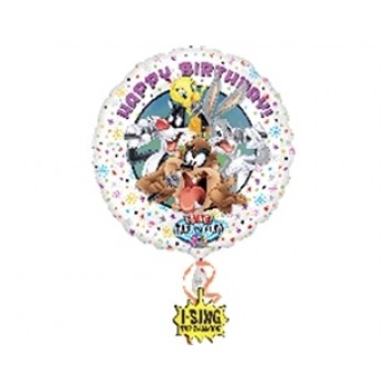 28 inç Looney Tunes Tweety (Tiviti) Birthday Müzikli Folyo Balon