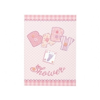8 tane Baby Pink Stitching Davetiye