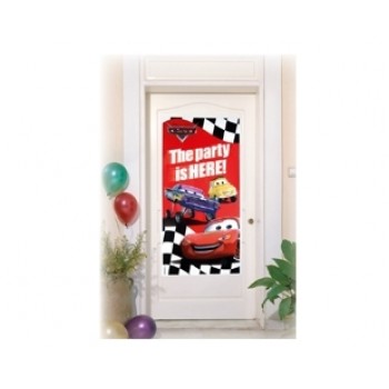 Cars Red Plastik Kapı Banner