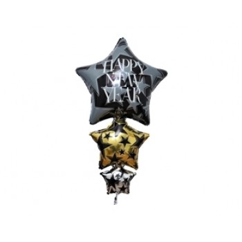 Supershape Happy New Year Stacker Paketli Folyo Balon
